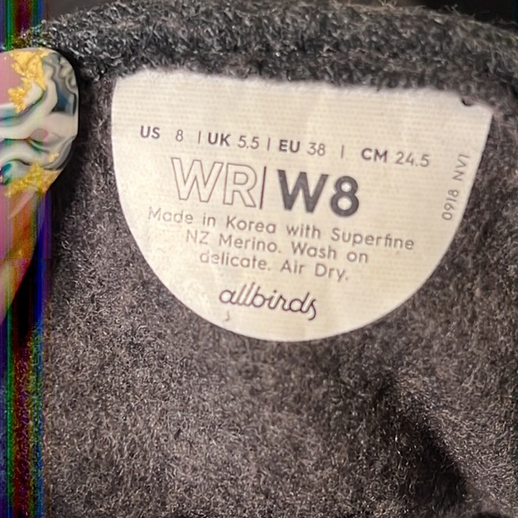 ALLBIRDS grey wool runners sneakers size 8 - Picture 11 of 15